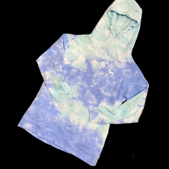 PINK Victoria's Secret Tops - Victoria’s Secret PINK Hooded Sweatshirt Tie Dye Size XS